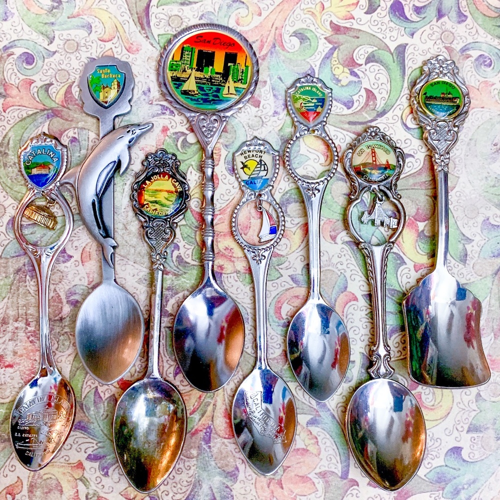 8 California Souvenir Small Spoon Beach Island